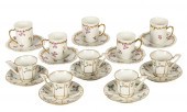 GROUP OF LIMOGES CUPS AND SAUCERSGroup