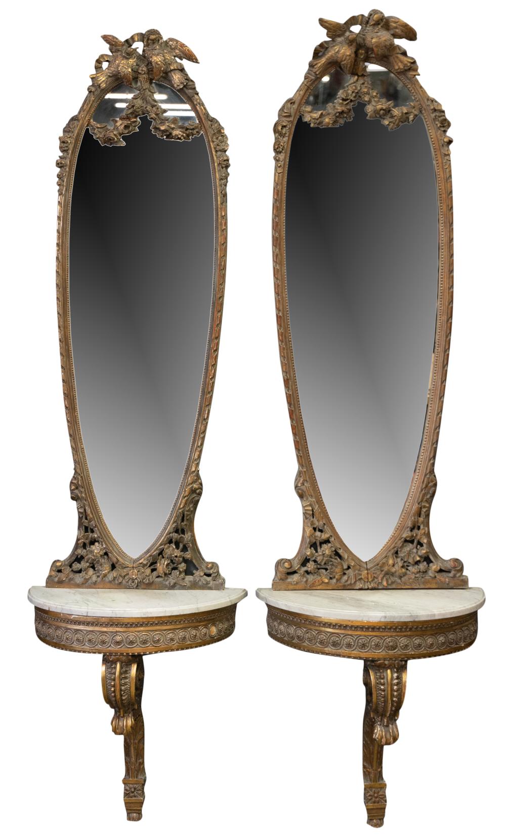 PAIR OF CONTINENTAL GILTWOOD CONSOLE 3b5398