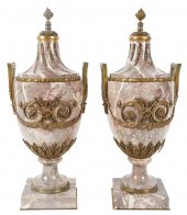 PAIR OF CONTINENTAL GILT BRONZE-MOUNTED