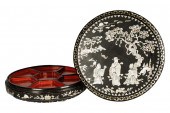 CHINESE MOTHER OF PEARL-INLAID LACQUER