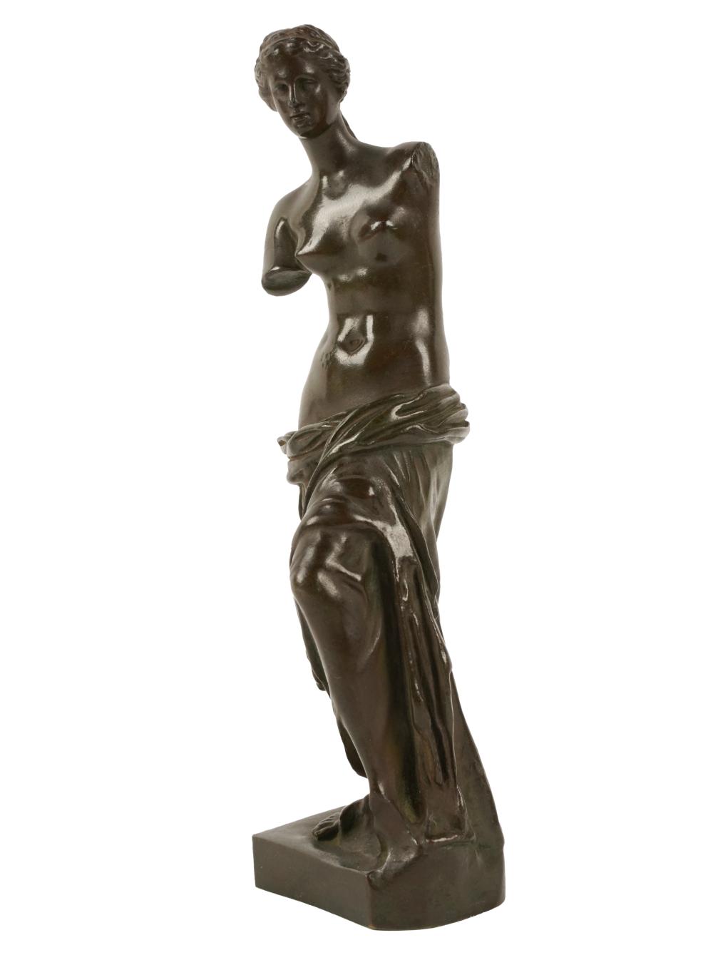 FRENCH PATINATED BRONZE FIGURE OF VENUS