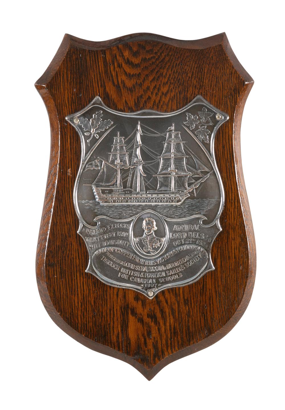 SILVER PLATED PLAQUE OF MARITIME 3b350d