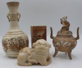 COLLECTION OF ASIAN PORCELAINS AND CARVED