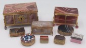 COLLECTION OF 8 BANDED AGATE 3b3820
