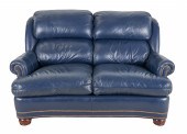 Hancock and Moore Leather two seat loveseat,