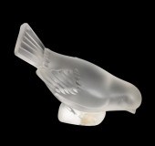 Lalique frosted crystal Moineaux Hardi