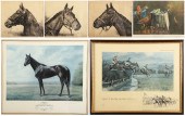 (6) Signed equestrian prints, artists