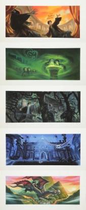 (5) Harry Potter giclee on paper prints,