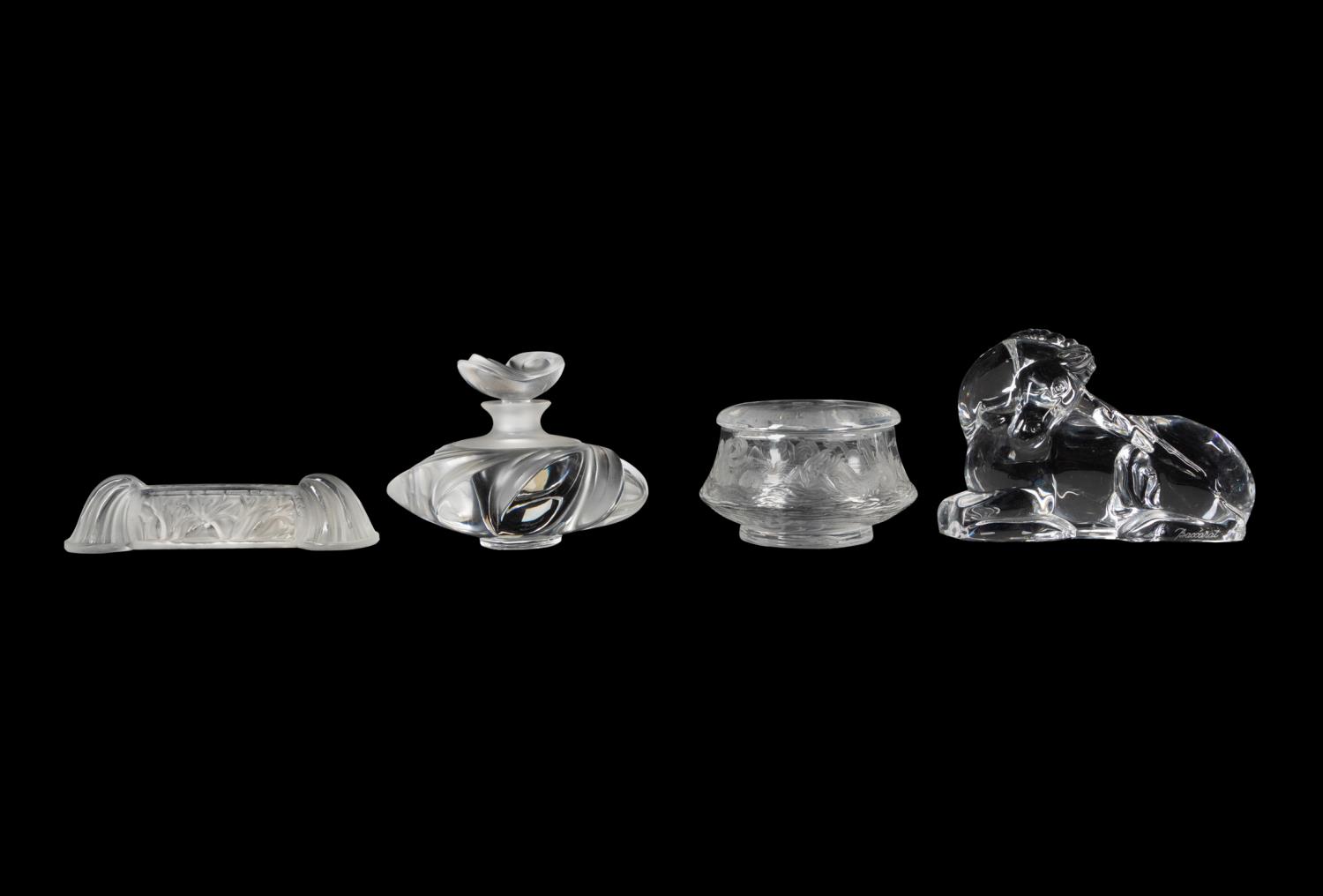 FOUR PIECE FRENCH COLORLESS CRYSTAL 3b40c1