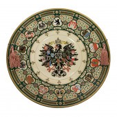 A LARGE METTLACH STONEWARE CHARGER OR