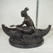 A CONTEMPORARY PATINATED BRONZE ALLEGORICAL
