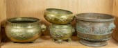 (LOT OF 4) JAPANESE BRONZE CENSERS AND