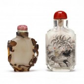 TWO CHINESE SNUFF BOTTLES  20th century,