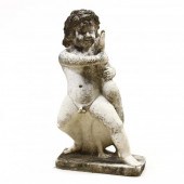 MARBLE FOUNTAIN SCULPTURE OF CHILD WITH