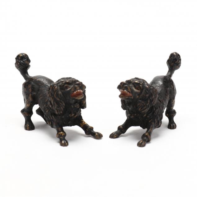 A PAIR OF MINIATURE COLD PAINTED