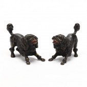 A PAIR OF MINIATURE COLD PAINTED BRONZE