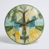 Brooklin Pottery Wall Clock, Theo and