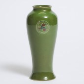 Moorcroft Green Flamminian Vase, dated