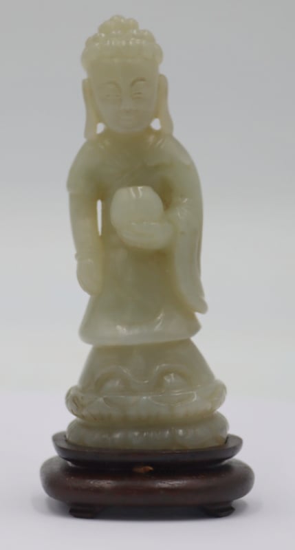 CHINESE CELADON JADE CARVING OF 3b70e0