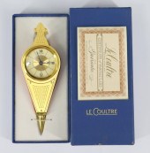 JEWELRY. LECOULTRE BELLOWS WALL CLOCK