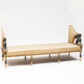 SWEDISH NEOCLASSICAL PAINTED AND PARCEL-GILT
