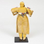 SIOUX PLAINS BEADED AND HIDE DOLL, PROBABLY