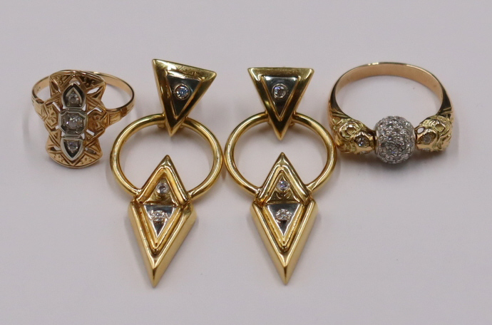 JEWELRY. 14KT AND 18KT GOLD AND