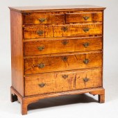 CHIPPENDALE TIGER MAPLE CHEST OF DRAWERS42