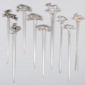 GROUP OF NINE OF CONTINENTAL SILVER