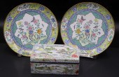 3 PCS. OF CHINESE CANTON ENAMELS. Includes