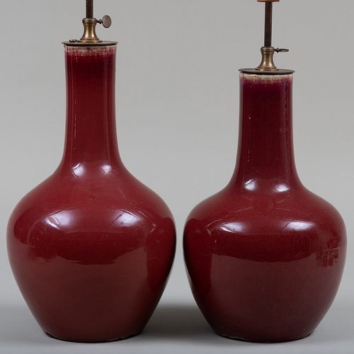 TWO CHINESE PORCELAIN COPPER RED 3b7c5c