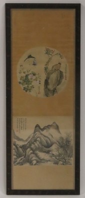SIGNED ANTIQUE CHINESE LANDSCAPE AND