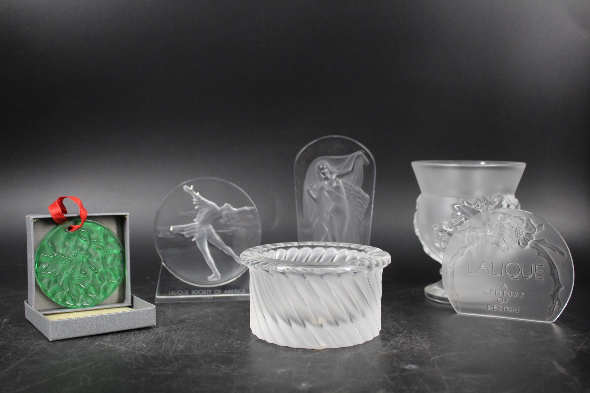 6 PIECES OF MODERN LALIQUE CRYSTAL 3b815f
