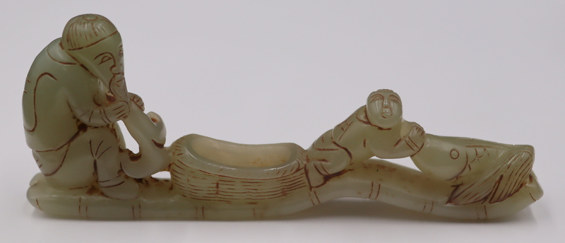 CHINESE CELADON JADE CARVING OF 3b819a