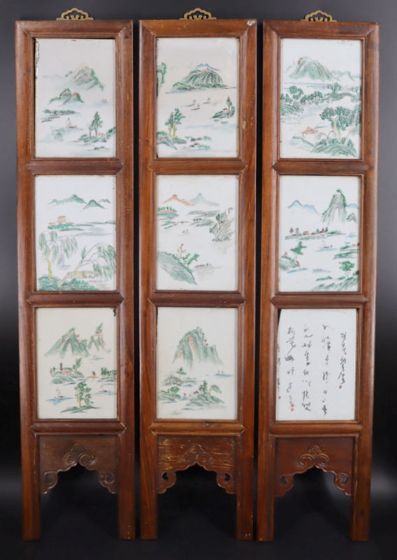 CHINESE FAMILLE VERTE PANELS IN 3b81ad