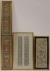 (3) FRAMED CHINESE SILK EMBROIDERED