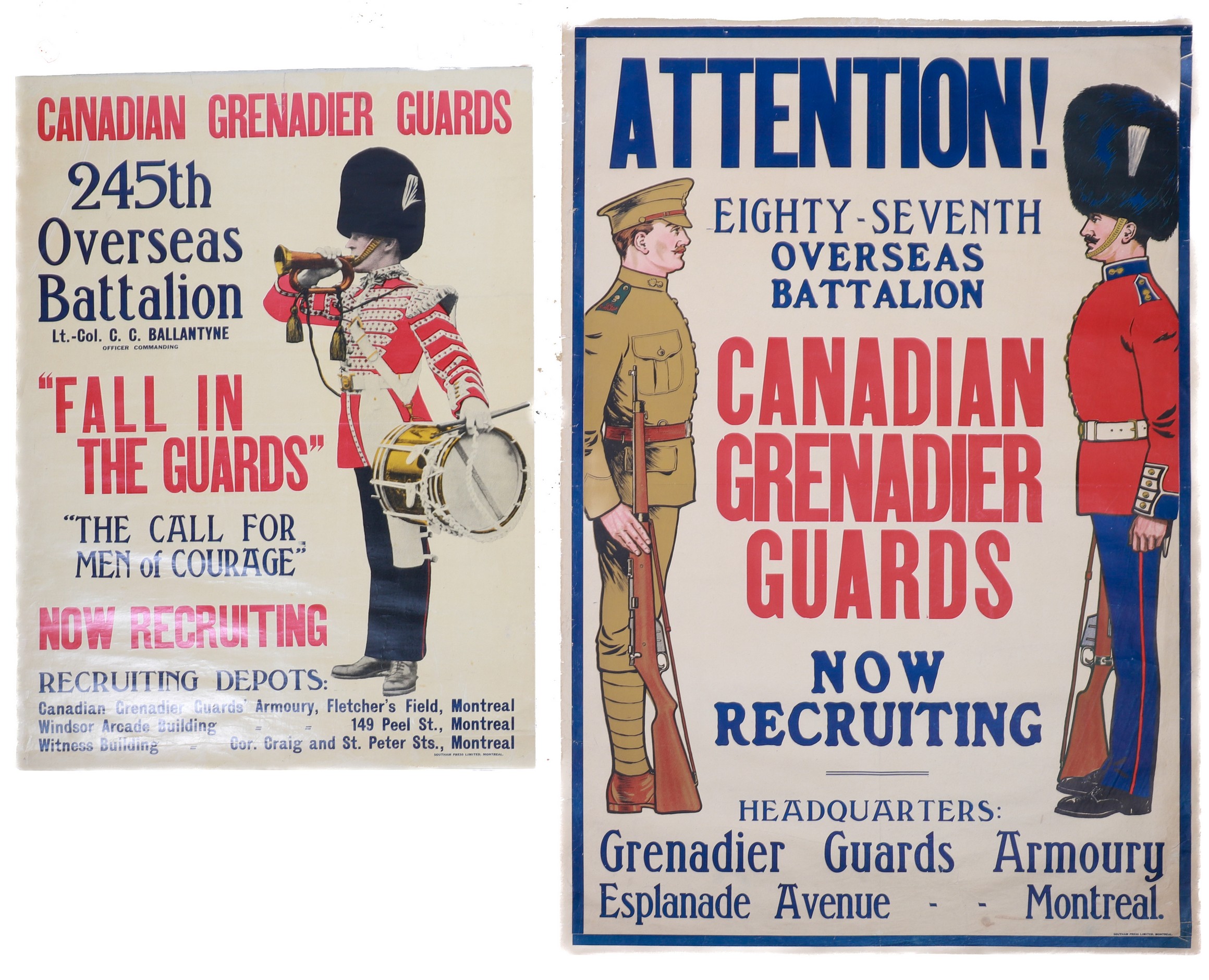  2 WWI Canadian Grenadier Guards 3b61c0