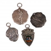 (4) Sterling boxing and swimming medals