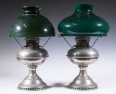 RAYO LAMPS WITH CASED GLASS SHADES Lot