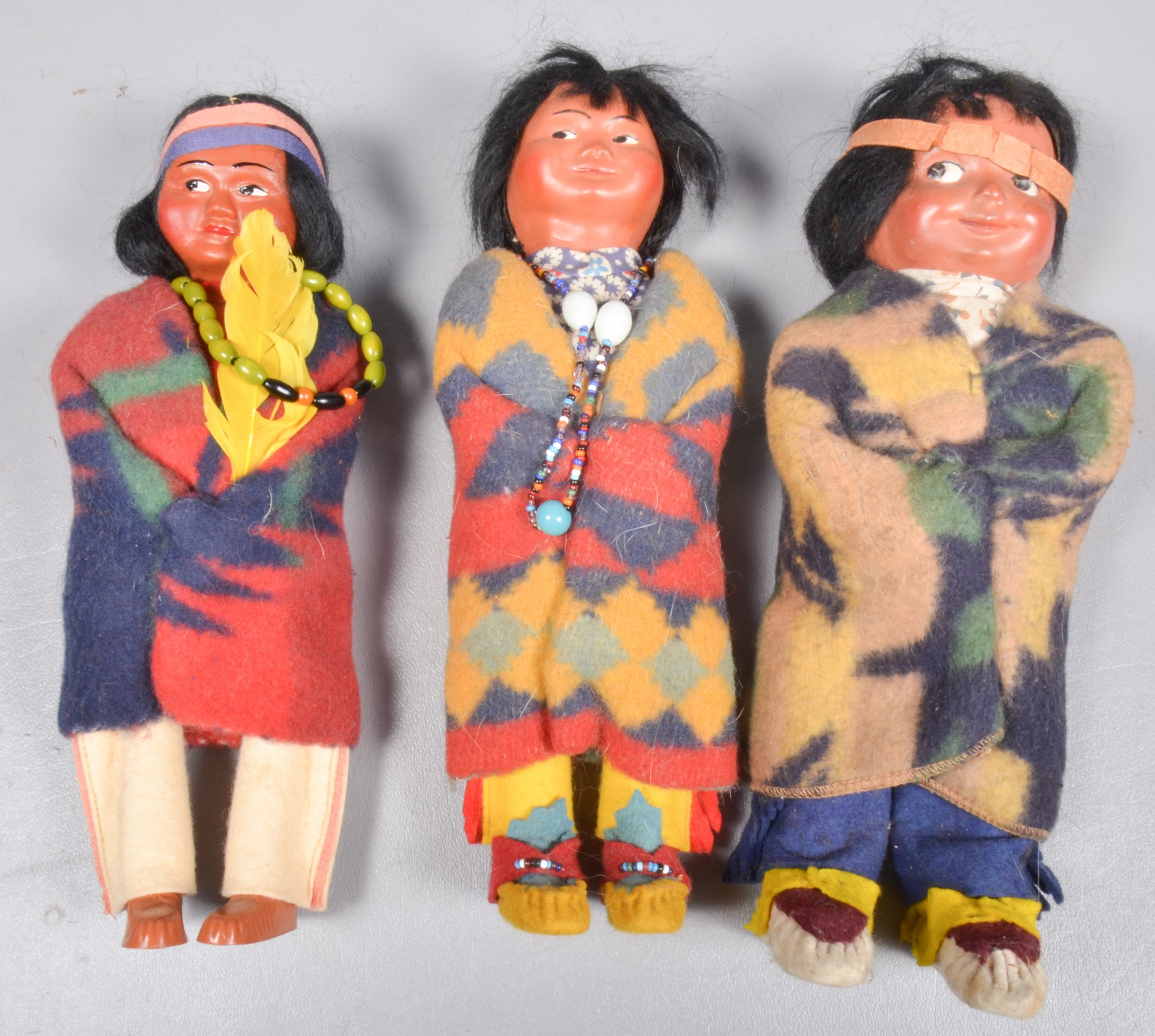  3 Skookum dolls to include squaw 3b662a