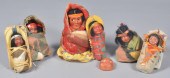 (6) Skookum dolls to include (3) seated