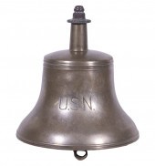 WWII SMALL US NAVY BELL Solid Brass
