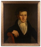 EARLY 19TH C. PORTRAIT PAINTING OF GENT