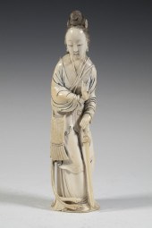 19TH C. CHINESE IVORY FIGURE OF A FEMALE