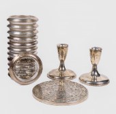 (14) Sterling weighed and mounted items