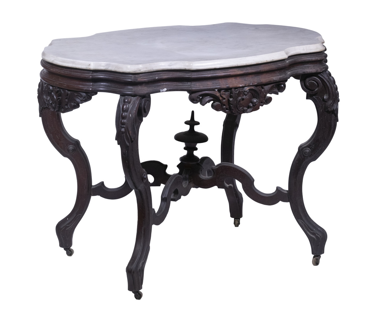 VICTORIAN MARBLE TOP PARLOR TABLE 3b6926