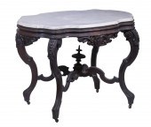 VICTORIAN MARBLE TOP PARLOR TABLE Mid-19th