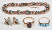 (4) Victorian and style jewelry group