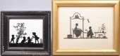 (2) Framed silhouettes to include scherenschnitte