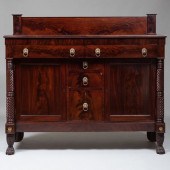 CLASSICAL CARVED MAHOGANY SIDEBOARD,